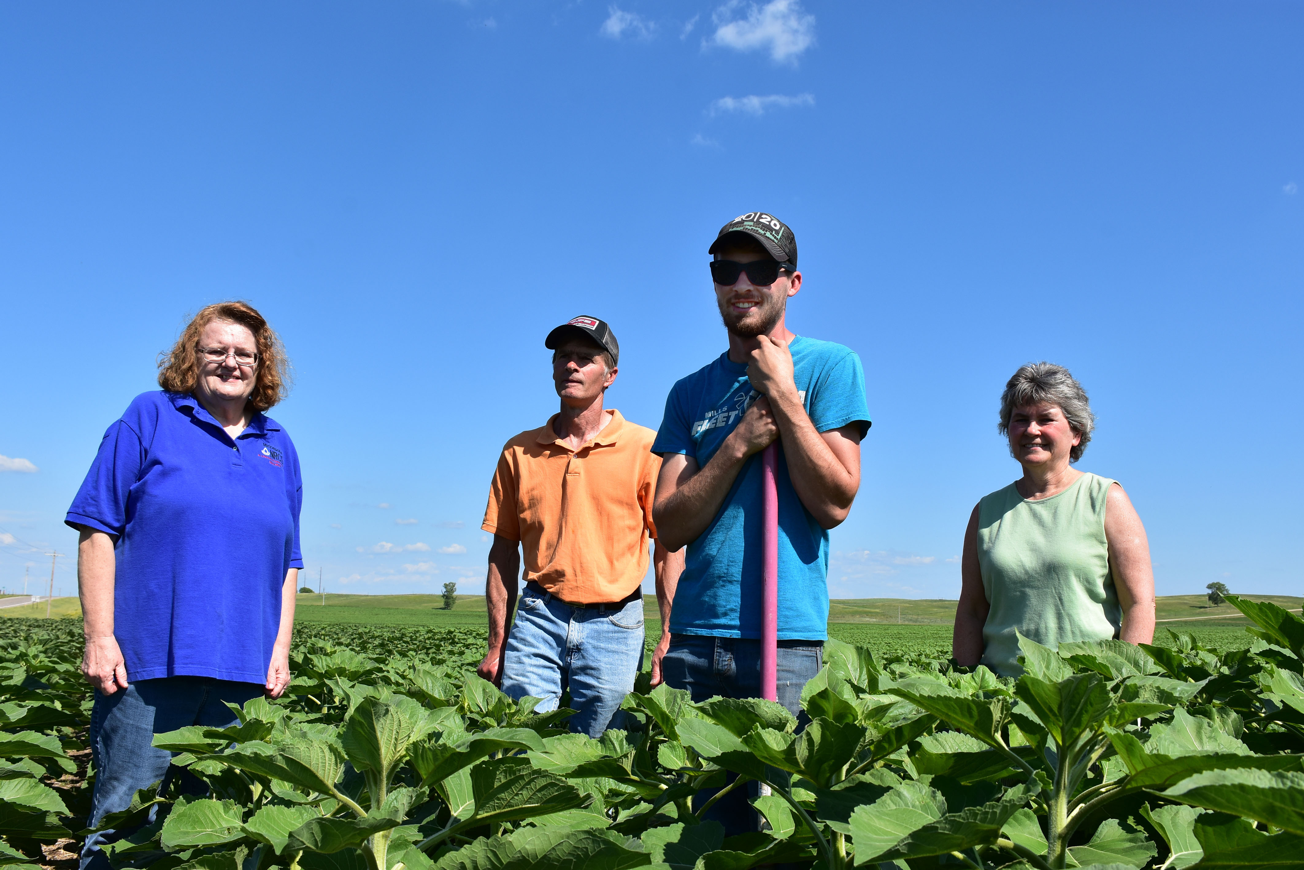 Aakre family in field