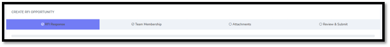 Create RFI Opportunity