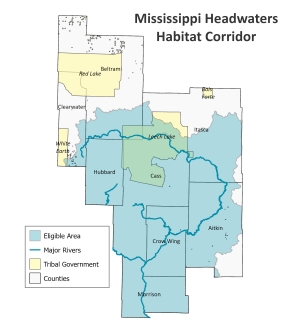 Mississippi Headwaters easement program eligible area