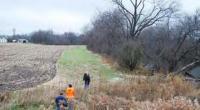 field walkover of stream buffer