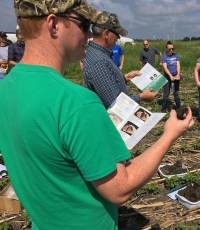 Soil texturing exercise at a field training